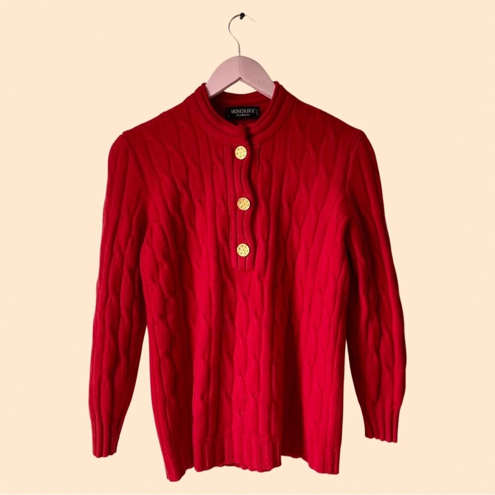 Monesi Due Cashmere Sweater Size Medium